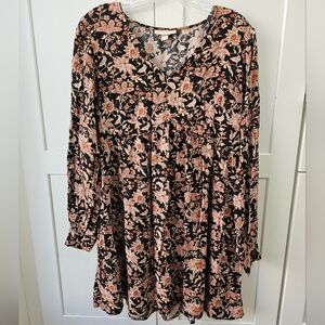 Knox Rose Floral Tunic Dress, Sz S